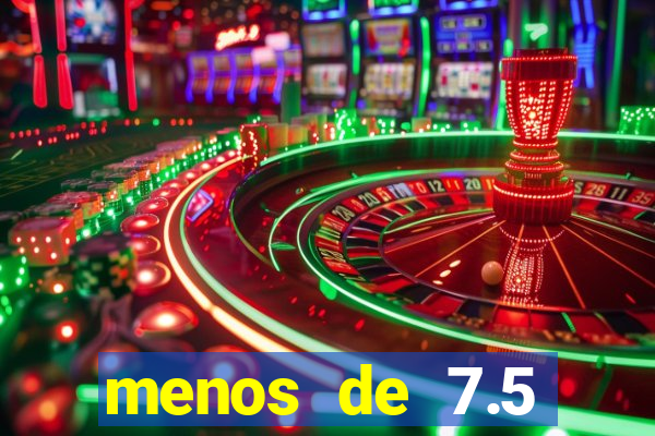 menos de 7.5 escanteios o que significa